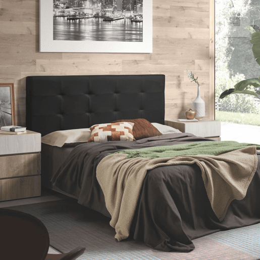 Cabeceira Delion Preto 140x110 cm