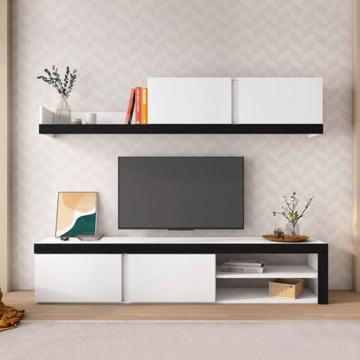 Axis 180 Lounge Branco - Cinza 180 x 37 x 40 cm