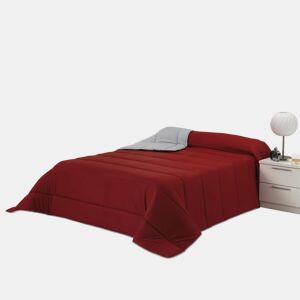 Edredom 300gr Bicolor Cama Reversível 180cm Vermelho Cinza