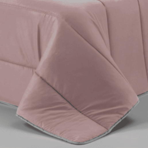 Edredom 300gr Bicolor Cama Reversível 160cm Rosa  Cinza