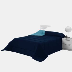 Edredom 300gr Bicolor Cama Reversível 140cm Aqua  Turquesa