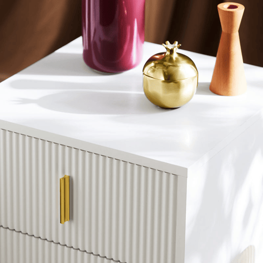 Mesa de cabeceira com 2 gavetas FBT115-W SoBuy
