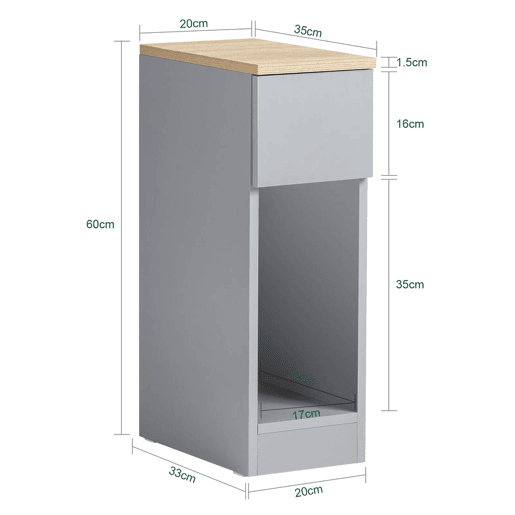 Mesa de cabeceira com 1 gaveta FBT111-HG SoBuy