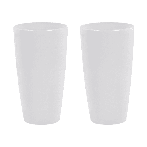 Conjunto de 2 vasos para plantas TSERIA 32 cm Branco