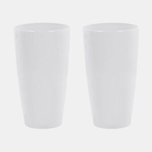 Conjunto de 2 vasos para plantas TSERIA 32 cm Branco