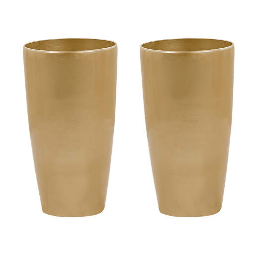 Conjunto de 2 vasos para plantas TSERIA 32 cm Dourado