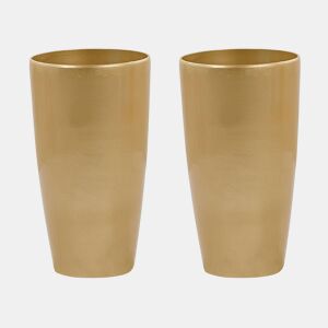 Conjunto de 2 vasos para plantas TSERIA 32 cm Dourado