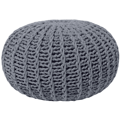 Pufe CONRAD Algodão Cinzento escuro 50 cm 50 cm 35 cm