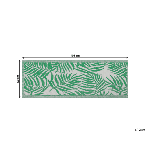 Tapete de exterior KOTA Verde 60 x 105 cm Reversível