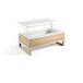 Mesa de Centro Rectangular - Modelo ROYAL Mesa de Centro Rectangular - Modelo ROYAL Natural/ Blanco