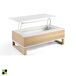 Mesa de Centro Rectangular - Modelo ROYAL Mesa de Centro Rectangular - Modelo ROYAL Natural/ Blanco