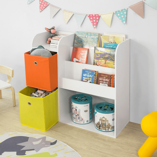 Organizador de brinquedos com 2 caixas KMB37-W SoBuy