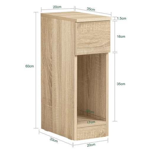 Mesa de cabeceira com 1 gaveta FBT111-N SoBuy