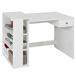 Mesa de Escritorio con un cajón y 4 estantes FWT35-W SoBuy Mesa de Escritorio con un cajón y 4 estantes FWT35-W SoBuy Blanco