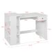 Mesa de Escritorio con un cajón y 4 estantes FWT35-W SoBuy Mesa de Escritorio con un cajón y 4 estantes FWT35-W SoBuy Blanco