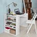 Mesa de Escritorio con un cajón y 4 estantes FWT35-W SoBuy Mesa de Escritorio con un cajón y 4 estantes FWT35-W SoBuy Blanco