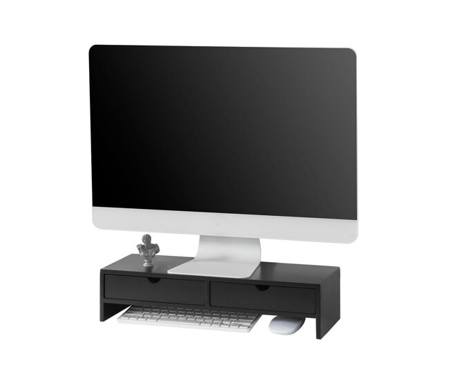 Sobuy pantalla soporte para monitor soporte de sobremesa ergonómico para universal monitor bbf02-sch