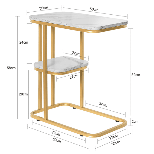 Mesa de apoio moderna FBT110-G SoBuy