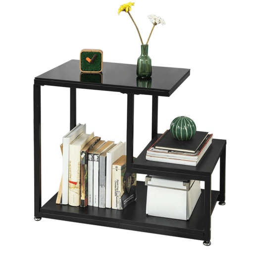 Mesa de apoio com 3 prateleiras FBT65-SCH SoBuy