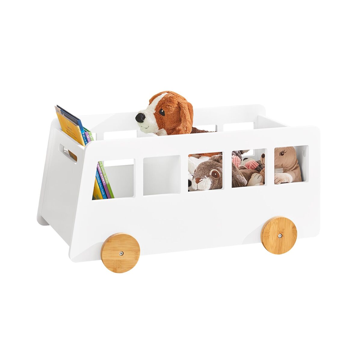 Caja Baúl de Almacenamiento con Ruedas KMB41-W SoBuy