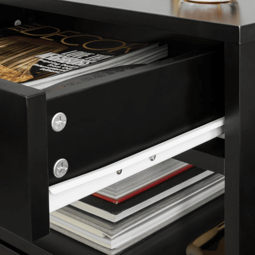Mesa de cabeceira Mesa de cabeceira com 2 gavetas Preto 45x55x38cm FRG258-SCH SoBuy