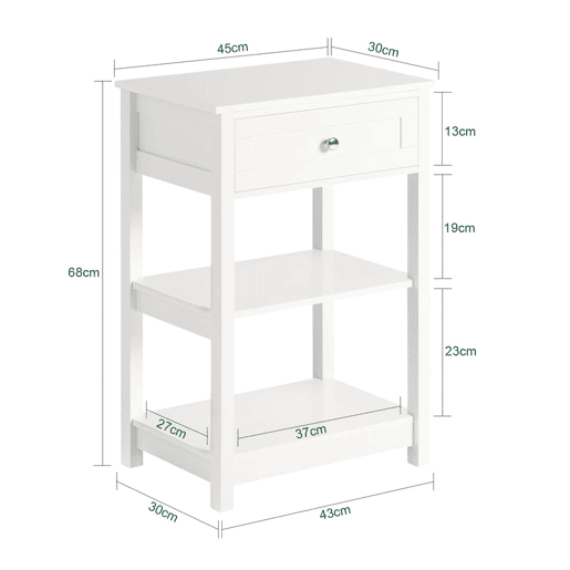 SoBuy Mesa de apoio com 1 gaveta FBT46-W