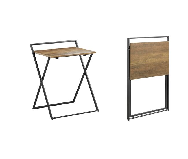 Mesa escritorio plegable mesa ordenador compacto sin ensamblaje escritorio para computadora diseño industrial fwt88-f sobuy