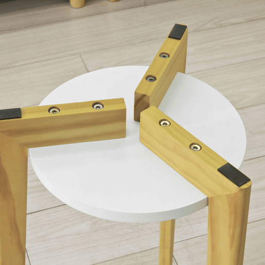 Mesa de apoio com 2 prateleiras FBT52-WN SoBuy