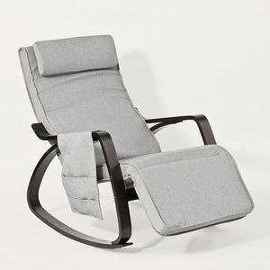 Sillón de relada mecedora sillón de diseño butaca de madera fst20-hg sobuy