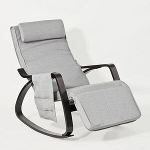 Sillón de relada mecedora sillón de diseño butaca de madera fst20-hg sobuy
