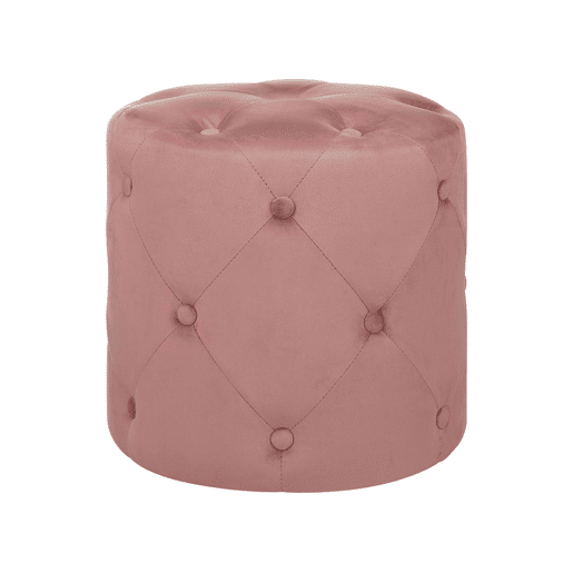 Pufe COROLLA Veludo Rosa 40 cm 40 cm 40 cm