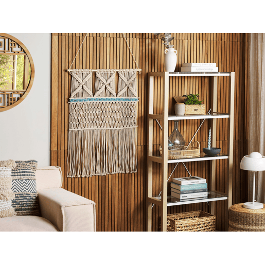 Decoração de parede em tecido KALADY Algodão 141 cm Creme
