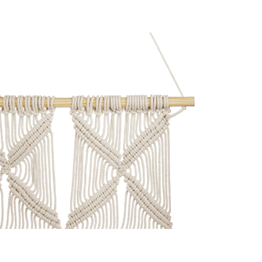 Decoração de parede em tecido KALADY Algodão 141 cm Creme