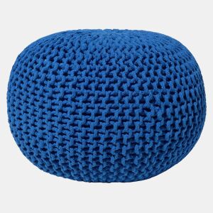 Pufe CONRAD Algodão Azul marinho 50 cm 50 cm 35 cm
