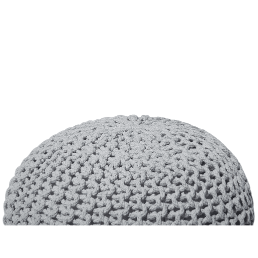 Pufe CONRAD Algodão Cinzento claro 50 cm 50 cm 35 cm