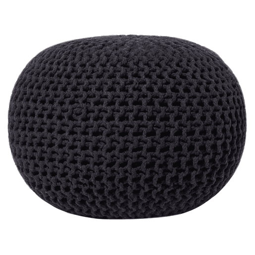 Pufe CONRAD Algodão Preto 50 cm 50 cm 35 cm