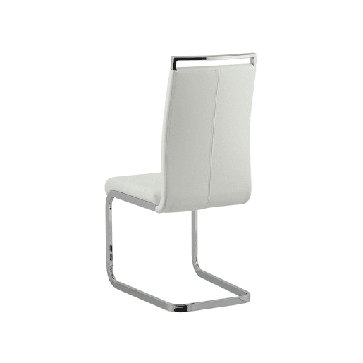 Conjunto de 2 cadeiras de jantar GREEDIN Pele sintética Branco