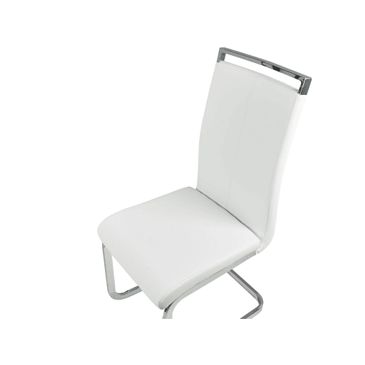 Conjunto de 2 cadeiras de jantar GREEDIN Pele sintética Branco