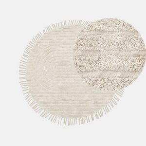 Tapete HALFETI Creme claro ø 140 cm Algodão