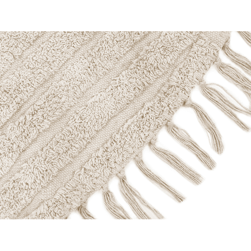 Tapete HALFETI Creme claro ø 140 cm Algodão Tapete HALFETI Creme claro ø 140 cm Algodão