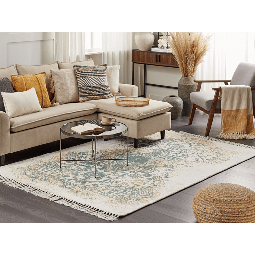 Tapete BOYALI Creme claro 140 x 200 cm Viscose