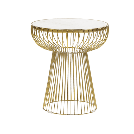 Mesa de apoio CHEYNES Mármore Dourado