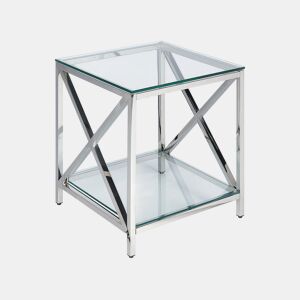 Mesa de apoio AUDET Vidro de segurança (temperado) Prateado
