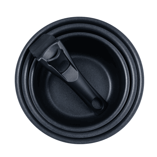 Conjunto de Tachos Bergner Click & Cook Alumínio 3 Peças