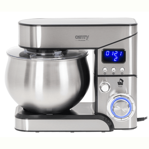 Camry CR4223 Batedeira Planetaria Profissional, Robô de Cozinha, 5L, 6 Velocidades, Acessórios, Inox, 2000,