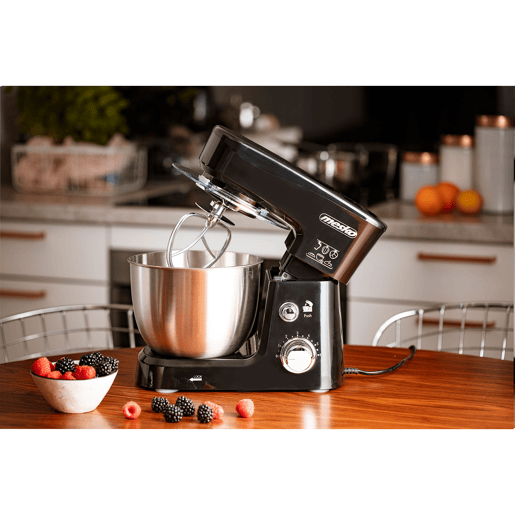 Mesko MS4217 Batedeira Planetaria Robô de Cozinha, 3,5 L, 6 Velocidades, Acessórios, 1200, Preto