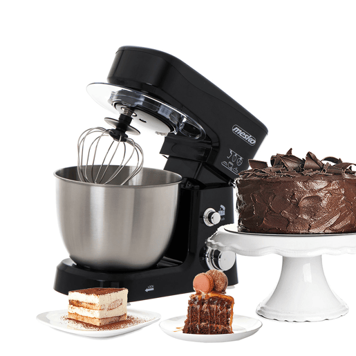 Mesko MS4217 Batedeira Planetaria Robô de Cozinha, 3,5 L, 6 Velocidades, Acessórios, 1200, Preto