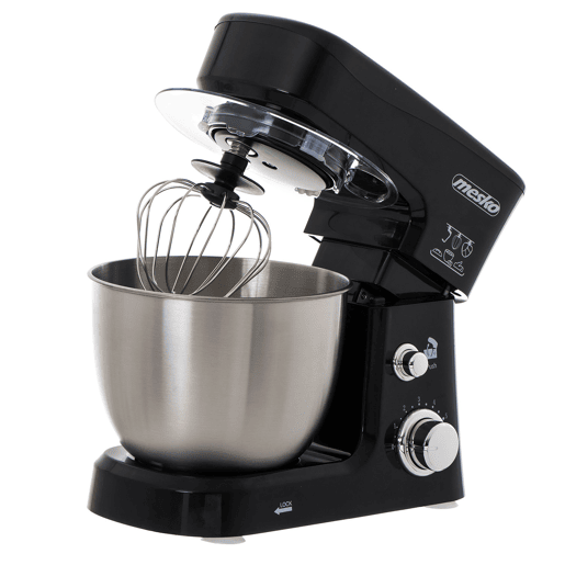 Mesko MS4217 Batedeira Planetaria Robô de Cozinha, 3,5 L, 6 Velocidades, Acessórios, 1200, Preto