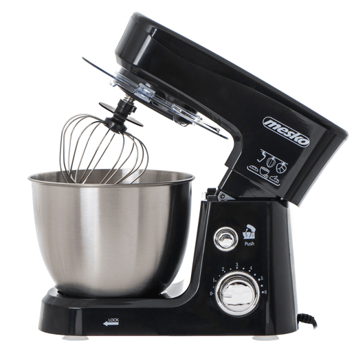 Mesko MS4217 Batedeira Planetaria Robô de Cozinha, 3,5 L, 6 Velocidades, Acessórios, 1200, Preto
