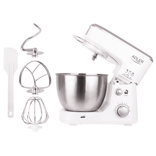 Adler AD4216 Batedeira Planetaria Robô de Cozinha, 4 L, 6 Velocidades, Acessórios, 1000, Branco Adler AD4216 Batedeira Planetaria Robô de Cozinha, 4 L, 6 Velocidades, Acessórios, 1000, Branco